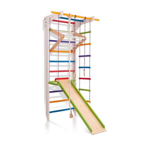 Шведская стенка с дерева 11-Lux 3-220 белая с доской для пресса Шведская стенка с дерева 11-Lux 3-220 белая с доской для пресса