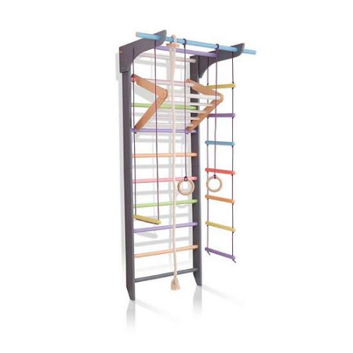 Детская шведская стенка с дерева 12-Lux 2-240 с навесным турником Детская шведская стенка с дерева 12-Lux 2-240 с навесным турником