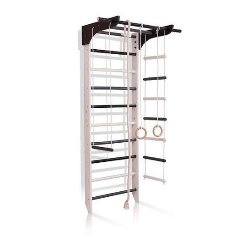 Шведская стенка бело-черная деревянная 4-Lux 1-240 стандартной комплектации Шведская стенка бело-черная деревянная 4-Lux 1-240 стандартной комплектации