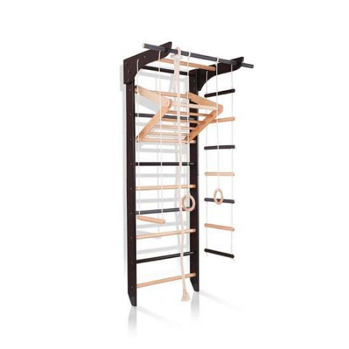 Шведская стенка черная деревянная 5-Lux 2-220 с навесным турником