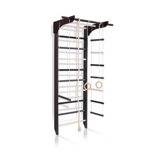 Шведская стенка черно-белая деревянная 6-Lux 1-240 стандартной комплектации Шведская стенка черно-белая деревянная 6-Lux 1-240 стандартной комплектации