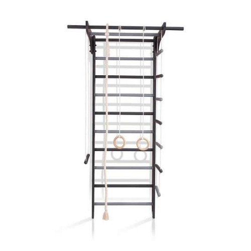 Шведская стенка деревянная 7-Lux 1-220 черно-белая с навесным оборудованием Шведская стенка деревянная 7-Lux 1-220 черно-белая с навесным оборудованием