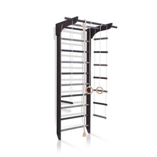 Шведская стенка черно-белая деревянная 7-Lux 1-240 стандартной комплектации Шведская стенка черно-белая деревянная 7-Lux 1-240 стандартной комплектации