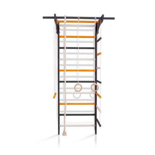 Шведская стенка деревянная 8-Lux 1-220 черная с навесным оборудованием Шведская стенка деревянная 8-Lux 1-220 черная с навесным оборудованием