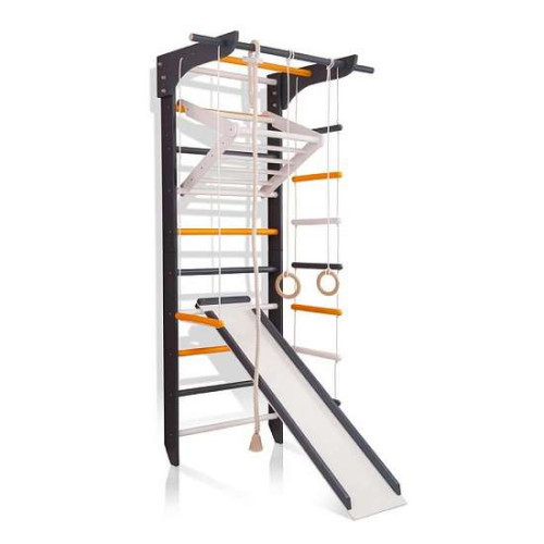 Шведская стенка с дерева 8-Lux 3-220 черная с доской для пресса