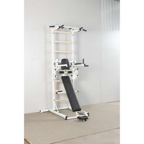 Шведская стенка Универсал Wood белая металлическая