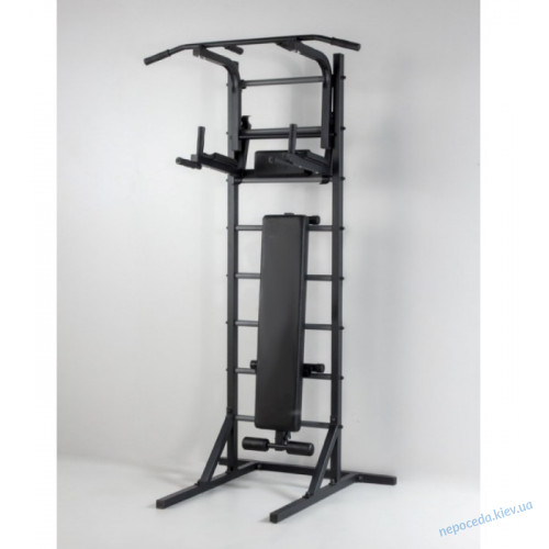 Универсальная шведская стенка металлическая с турником, брусьями и скамьей напольная