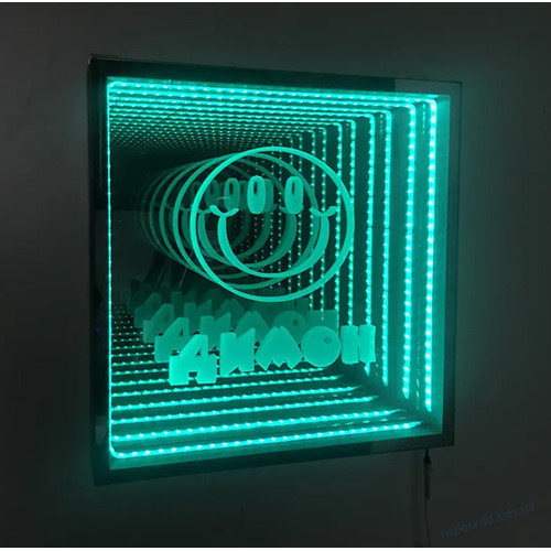 Бесконечное зеркало 3D с вашим логотипом