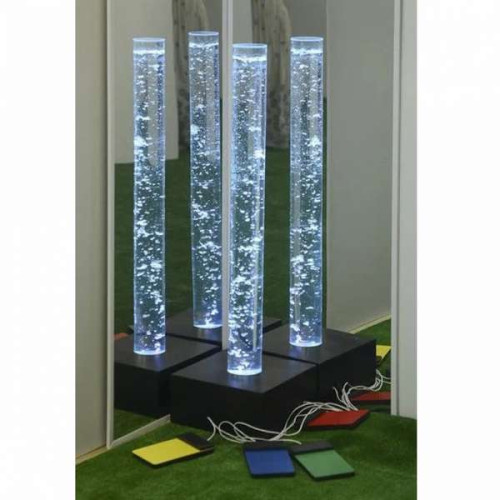 Пузырьковая колонна для сенсорной комнаты с квадратным пуфом