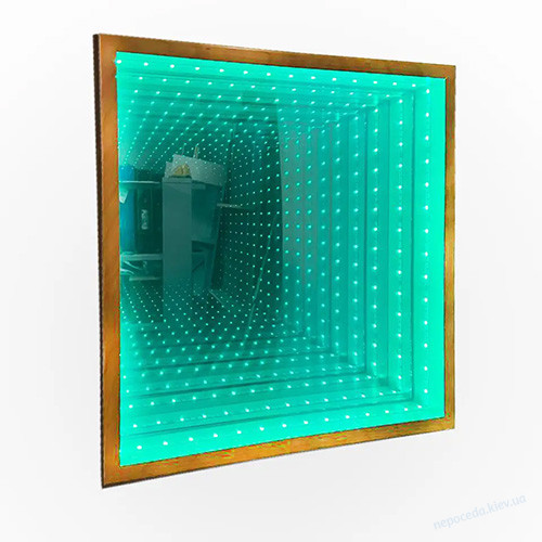 Световая панель « 3D зеркало Бесконечность» 50см со стеклом