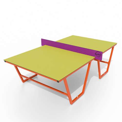 Уличный теннисный стол желтый Уличный теннисный стол желтый