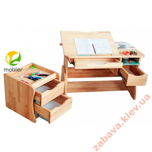 Детская парта растишка Mobler lux 90 см с тумбой