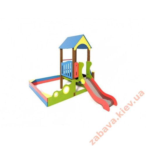 Дитячий майданчик "Дворик" пісочниця з вежею і гіркою Дитячий майданчик "Дворик" пісочниця з вежею і гіркою