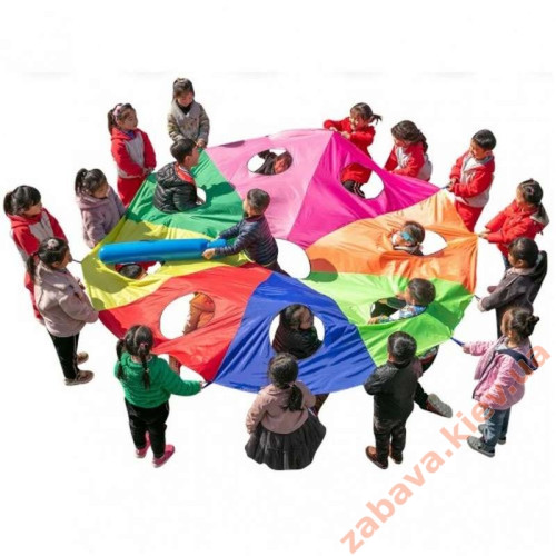 Спортивная игра Парашют с отверстиями