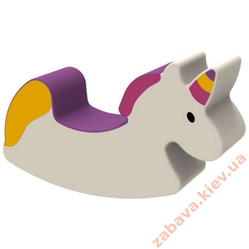 Мягкая качеля качалка детская в игровую комнату Единорог