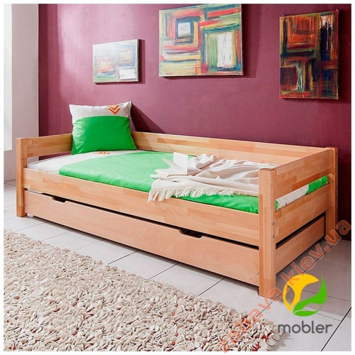 Детская одноярусная кровать деревянная Mobler без ящиков