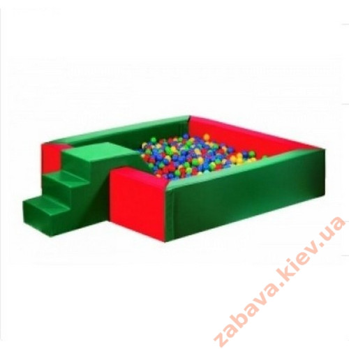 Сухой бассейн с горкой 150х150х40 см