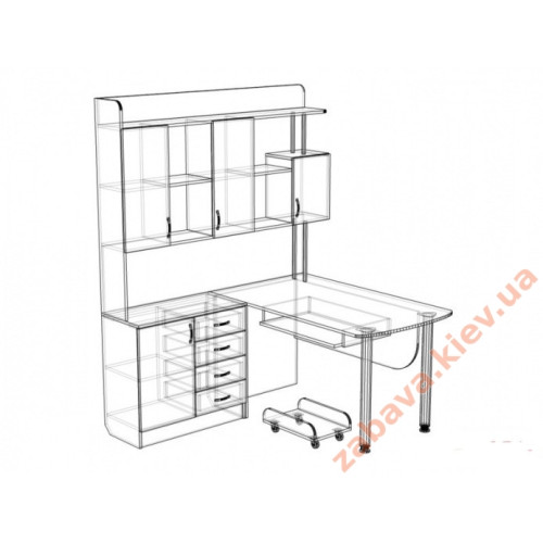 Стіл комп'ютерний "СК-15" із ящиками купити за ціною 15 283 грн. Стіл комп'ютерний "СК-15" із ящиками купити за ціною 15 283 грн.