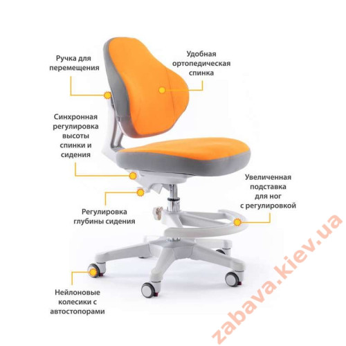 Детское кресло ErgoKids Mio Classic оранжевое ✅ хорошие характеристики Детское кресло ErgoKids Mio Classic оранжевое ✅ хорошие характеристики фото1