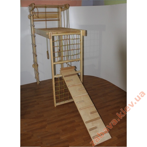 Спортивный уголок с двухсоставной сеткой Трансформер сосна 225см ✅ хорошие характеристики Спортивный уголок с двухсоставной сеткой Трансформер сосна 225см ✅ хорошие характеристики
