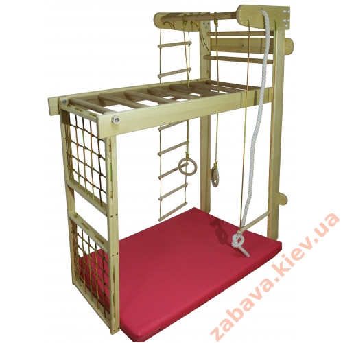 Спортивный уголок с двухсоставной сеткой Трансформер сосна 225см ✅ хорошие характеристики Спортивный уголок с двухсоставной сеткой Трансформер сосна 225см ✅ хорошие характеристики