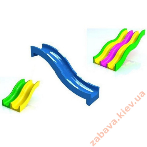 Гірка дитяча 280см склопластик "Хвиля"