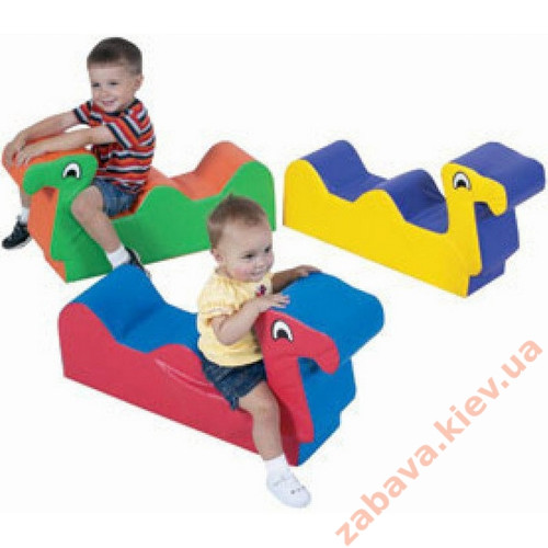 Детская мягкая качалка Гусеница