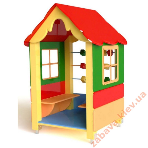 Детский домик с лавками и счетами