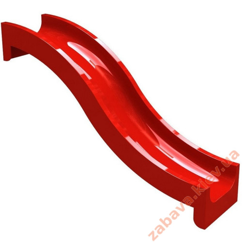 Гірка пластикова "Хвиля" червоне обладнання для виробництва майданчиків купити