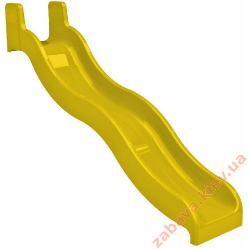 Гірка спуск пластикова "Каскад" жовта обладнання для виробництва майданчиків купити Україна Київ