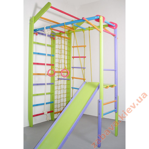 Домашний спортивный уголок Лиана цветной и комплекс Комби