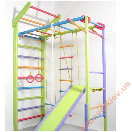 Premium  Уголок Лиана и Детский игровой спортивный комплекс цветные