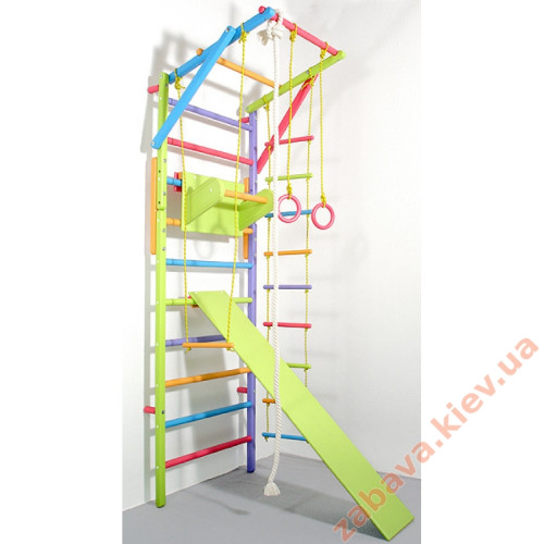 Шведская деревянная лестница модульная цветная (полный) Шведская деревянная лестница модульная цветная (полный)