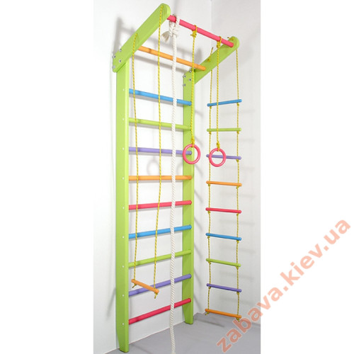 Шведская деревянная стенка Сосна цветная (база)