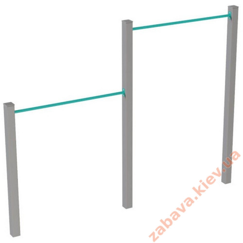 Турник двойной деревянный