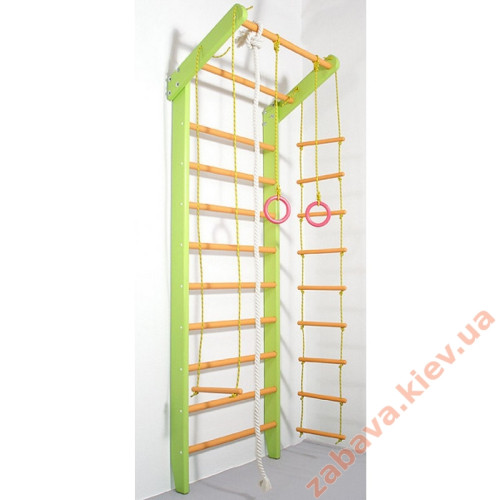 Шведская стенка Сосна оранжево-зеленая (база)