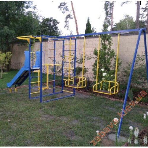 Дитячий спортивно-ігровий комплекс для вулиці "Титан" + гірка + гойдалка (Сірий) купити за ціною 43 750 грн. Дитячий спортивно-ігровий комплекс для вулиці "Титан" + гірка + гойдалка (Сірий) купити за ціною 43 750 грн.