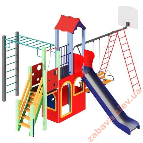 Детский комплекс Лидер 1,5 м с баскетбольным кольцом ✅ хорошие характеристики Детский комплекс Лидер 1,5 м с баскетбольным кольцом ✅ хорошие характеристики