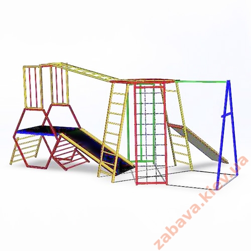 Детский спортивный комплекс Лабиринт-strong +турник +горки + качели