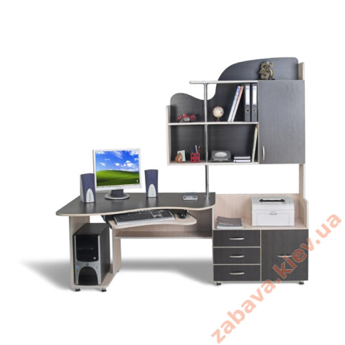Комп'ютерний стіл СК-6 з надбудовою та полицями купити за ціною 13 185 грн. Комп'ютерний стіл СК-6 з надбудовою та полицями купити за ціною 13 185 грн.