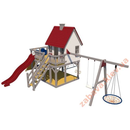 Детский комплекс Принц и Принцесса 1,5. Домик на сваях деревянный ✅ хорошие характеристики Детский комплекс Принц и Принцесса 1,5. Домик на сваях деревянный ✅ хорошие характеристики
