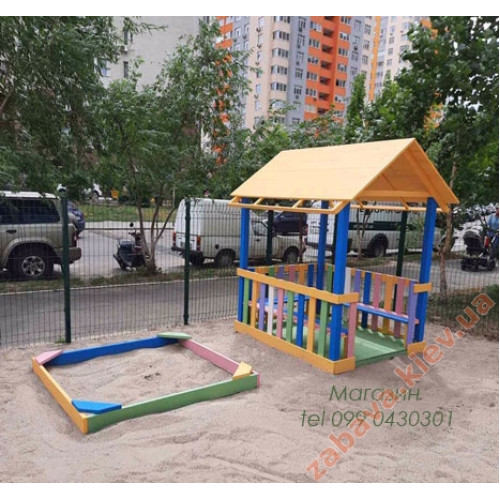 Набір: будиночок-альтанка з лавками + пісочниця sb-1 купити за ціною 27 300 грн. Набір: будиночок-альтанка з лавками + пісочниця sb-1 купити за ціною 27 300 грн.
