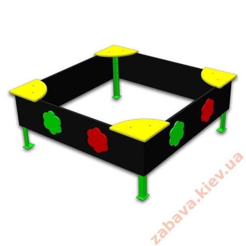 Дитяча ігрова пісочниця №5 мала (ламінат) для майданчика або у двір Дитяча ігрова пісочниця №5 мала (ламінат) для майданчика або у двір