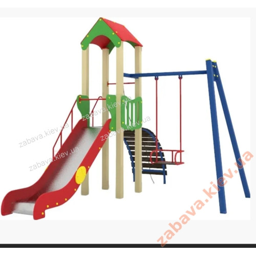 Детская площадка Буратино расширенный с качелями