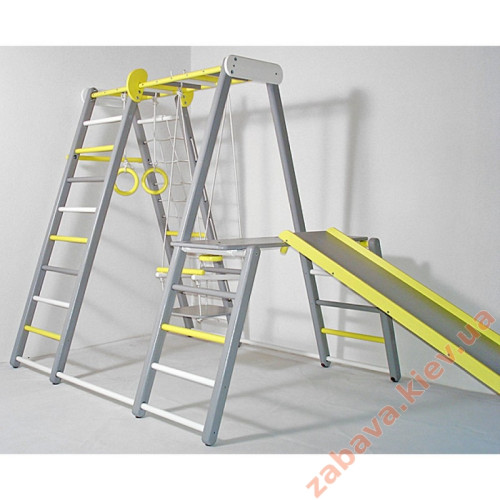 Игровой складной спортивный уголок Слоник серо-желтый