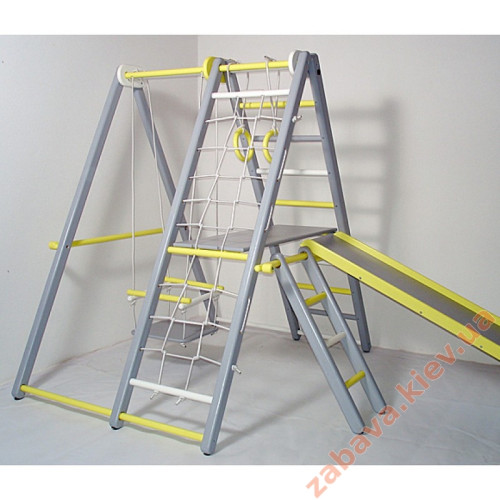 Игровой складной спортивный уголок Кроша серо-желтый