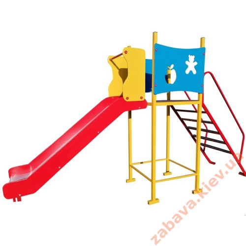 Гірка дитяча вулична "Малюк" металева зі сходинками
