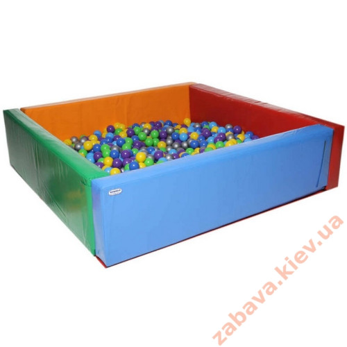 Сухой бассейн Квадрат 2 ПВХ вторичный поролон