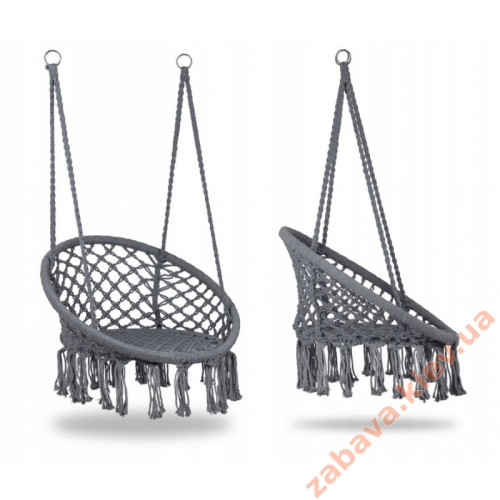 Підвісне крісло качалка макраме Сіре купити за ціною 1 643 грн. Підвісне крісло качалка макраме Сіре купити за ціною 1 643 грн.