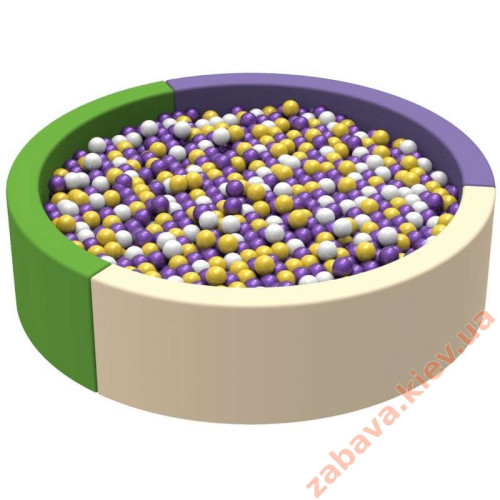 Детский сухой бассейн Круг 2,5 ПВХ большой с мягким дном